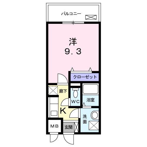 ザックス静岡駅前(1K/8階)の間取り写真