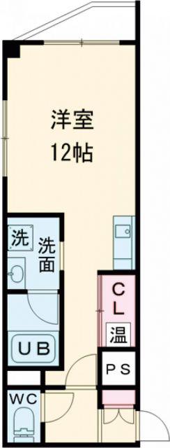 アークヒルいずみ(1K/3階)の間取り写真
