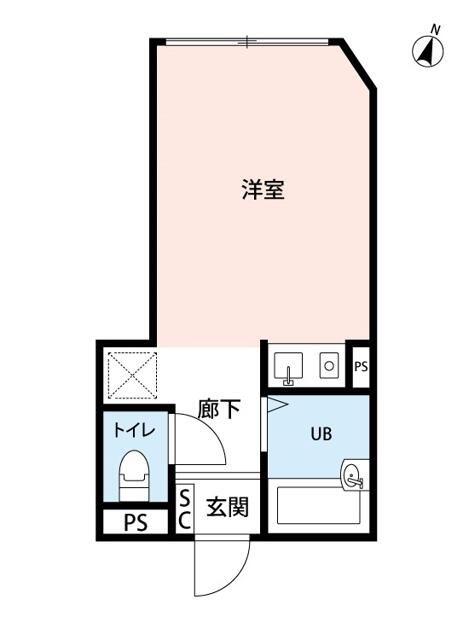 REBERTY北千住(ワンルーム/3階)の間取り写真