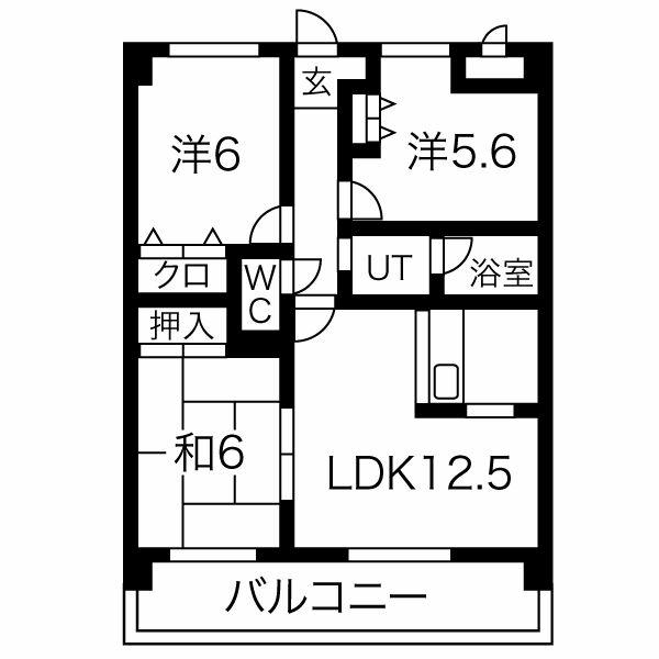 GRANVILLE(3LDK/1階)の間取り写真