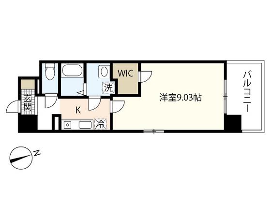 第27友建ビル(1K/10階)の間取り写真