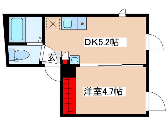 CREDO IKEBUKURO(1DK/1階)の間取り写真