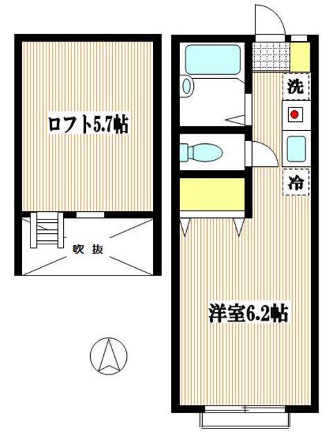 パールハイム壱番館(ワンルーム/1階)の間取り写真