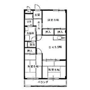 はら第2ハイツ(3LDK/1階)の間取り写真