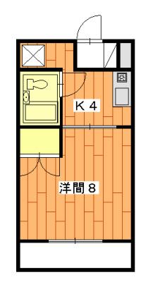 フレッシュハイツ(1K/2階)の間取り写真