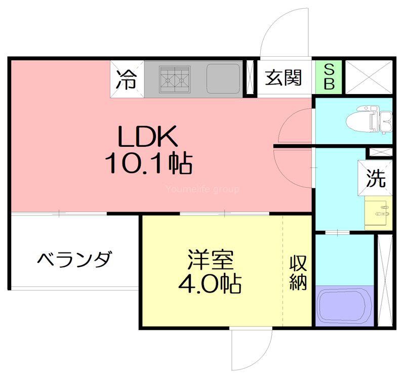 SETTE LUCE(1LDK/1階)の間取り写真