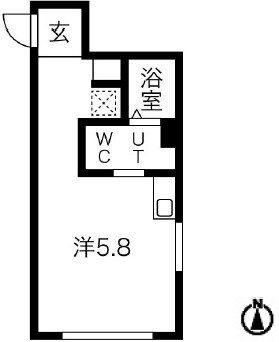 FRレジデンス川崎大師(ワンルーム/4階)の間取り写真
