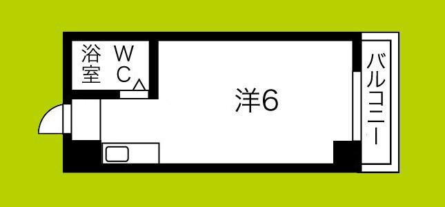 オーシャン今里(ワンルーム/5階)の間取り写真