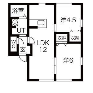 MAASA-I(2LDK/1階)の間取り写真