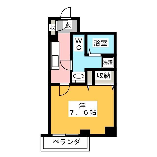 コムフラッツ湘南(1K/6階)の間取り写真