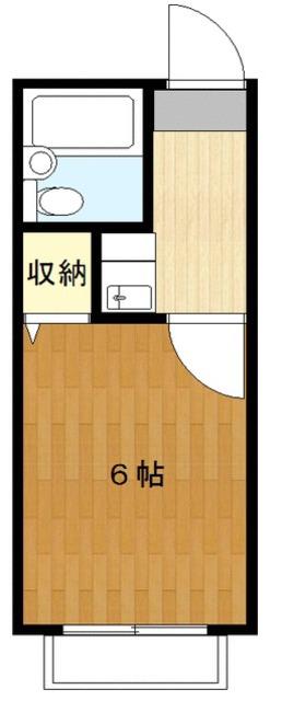 プレステージ谷塚(1K/2階)の間取り写真