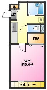 小宮メゾン(1K/2階)の間取り写真