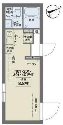 COCOFLAT田端II(ワンルーム/3階)の間取り写真