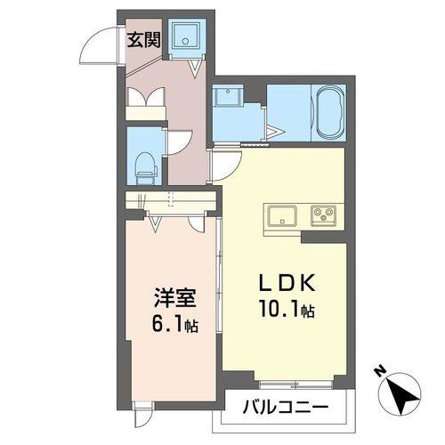 グラン セラヴィ(1LDK/2階)の間取り写真