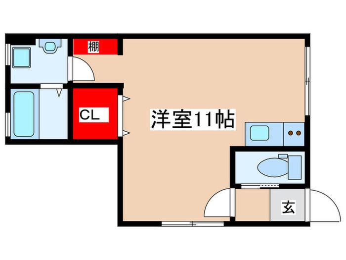 メリーハイム新百合(ワンルーム/2階)の間取り写真