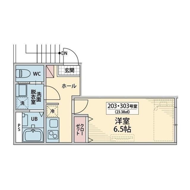 Nメゾン(1K/2階)の間取り写真