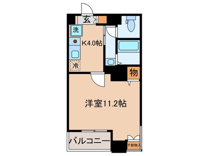 フォレストヒルズ小日向(1K/5階)の間取り写真