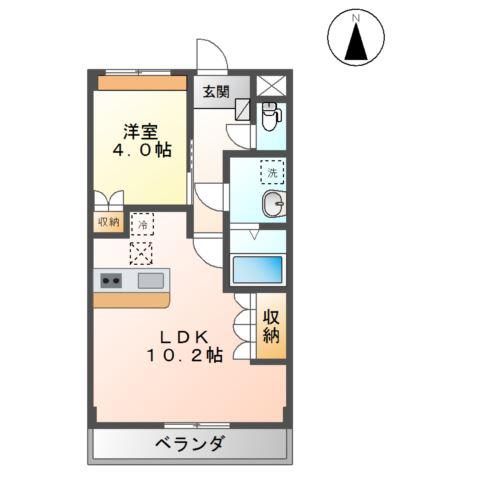 ヴィア グラン シャリオ(1LDK/1階)の間取り写真