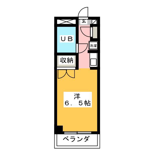 アネックスN(ワンルーム/2階)の間取り写真