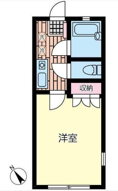 プラネットハウス(1K/1階)の間取り写真