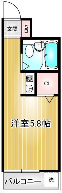 FAZEONESEIKO(ワンルーム/1階)の間取り写真