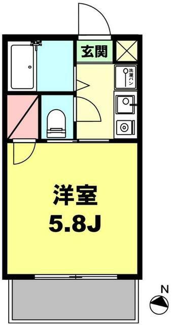 月村マンション17(1K/3階)の間取り写真