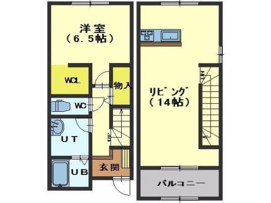 ラパン・アジールII(1LDK/1階)の間取り写真