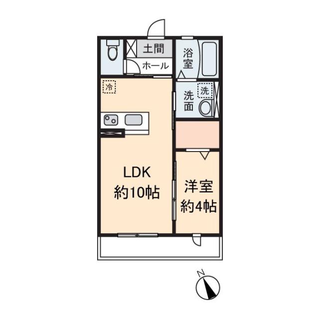 FOREST(1LDK/1階)の間取り写真