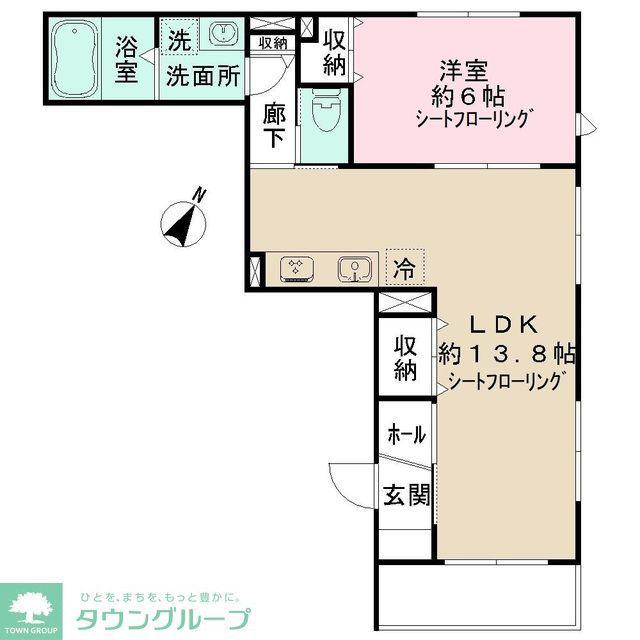 NIDO LARGO(1LDK/1階)の間取り写真