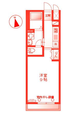 木屋ハウス(1K/2階)の間取り写真
