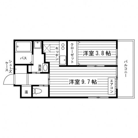 パンシオンN37(1LDK/4階)の間取り写真