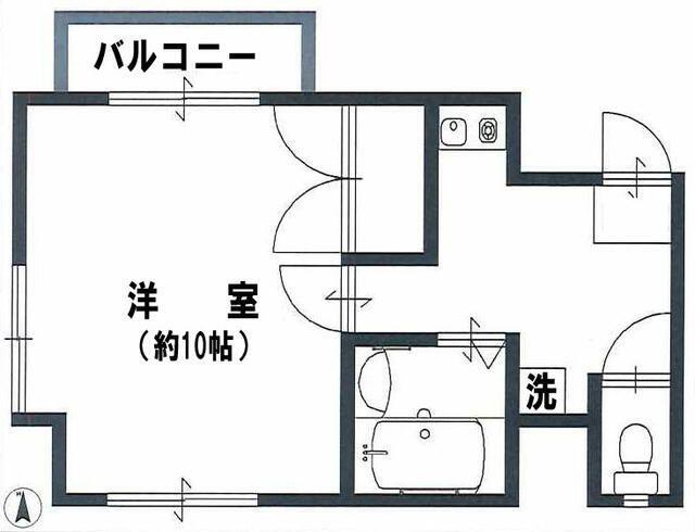 富士マンション若宮(1K/3階)の間取り写真