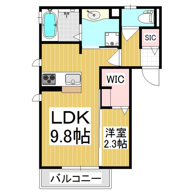 メゾン・ド・ペーシェ(1LDK/1階)の間取り写真