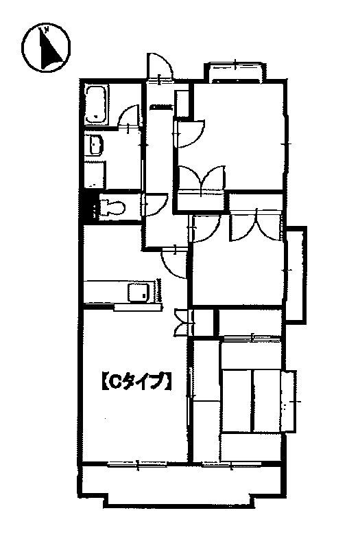 キャッスルベリー(3LDK/3階)の間取り写真