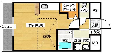 金屋町グランデ(1K/11階)の間取り写真