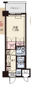 NO.81 AMARIGE(1K/6階)の間取り写真