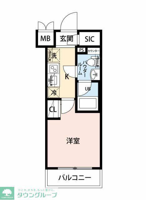 マイナビSTAY新綱島(1K/6階)の間取り写真