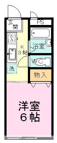 ハイネス木内(1K/1階)の間取り写真