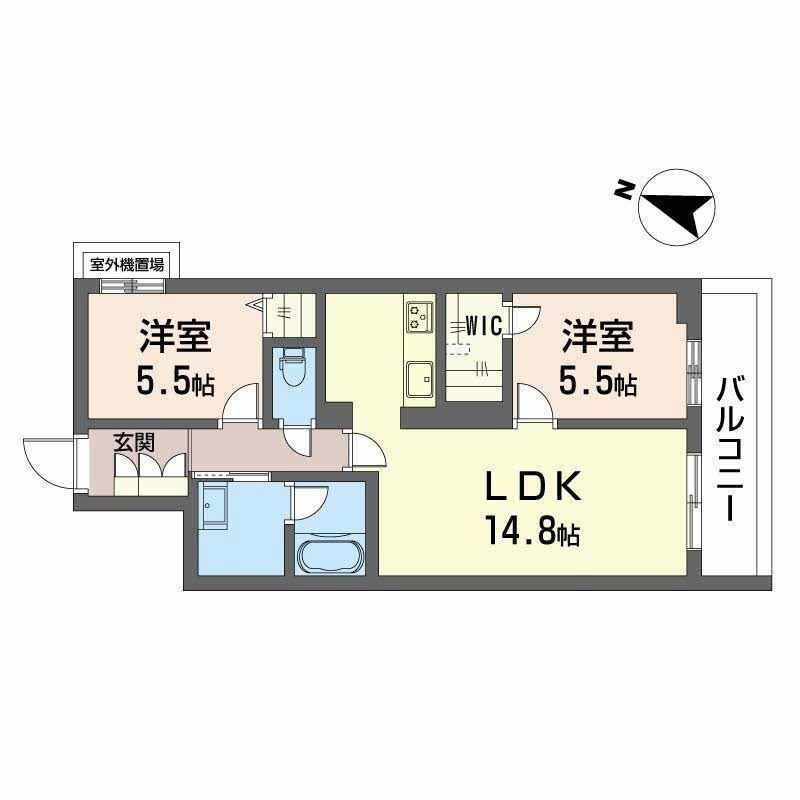 シャーメゾン ルミエール(2LDK/3階)の間取り写真