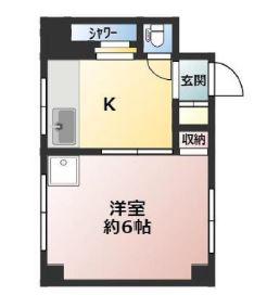 広野シエンプレ(1K/1階)の間取り写真