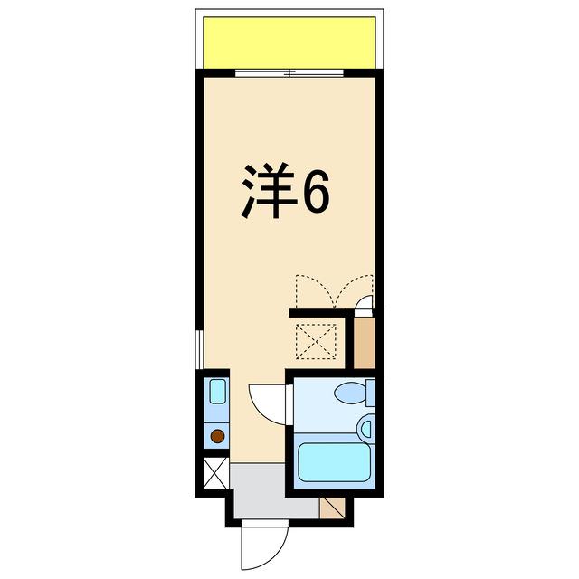 フレクション長岡(ワンルーム/4階)の間取り写真