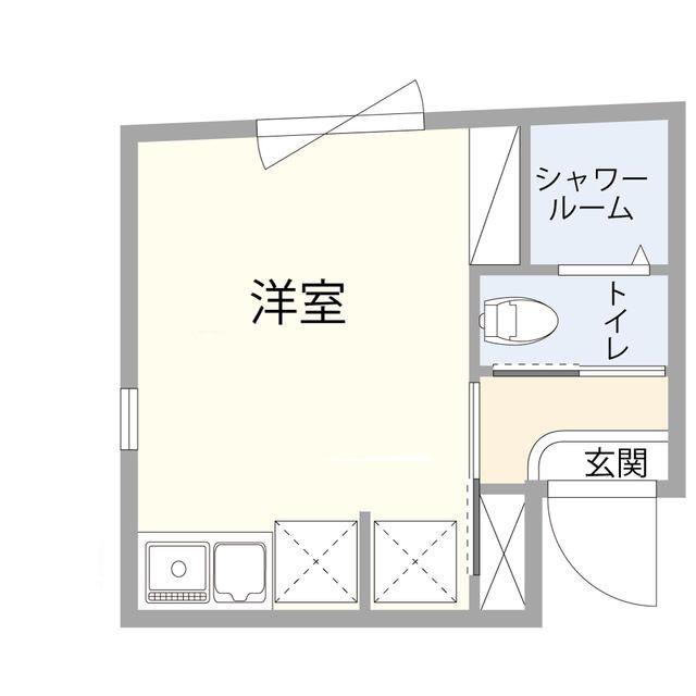 アスパイア新宿(ワンルーム/1階)の間取り写真