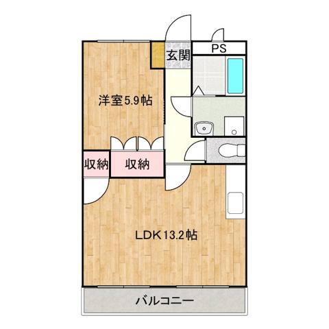 レ・コルニオーロ(1LDK/1階)の間取り写真