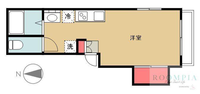 クヒオNAKANOBU(ワンルーム/2階)の間取り写真