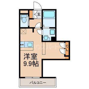 アテナ稲毛(ワンルーム/3階)の間取り写真