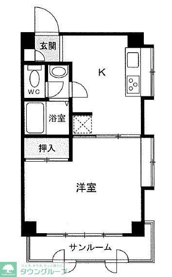 与野プラスビル(1K/2階)の間取り写真