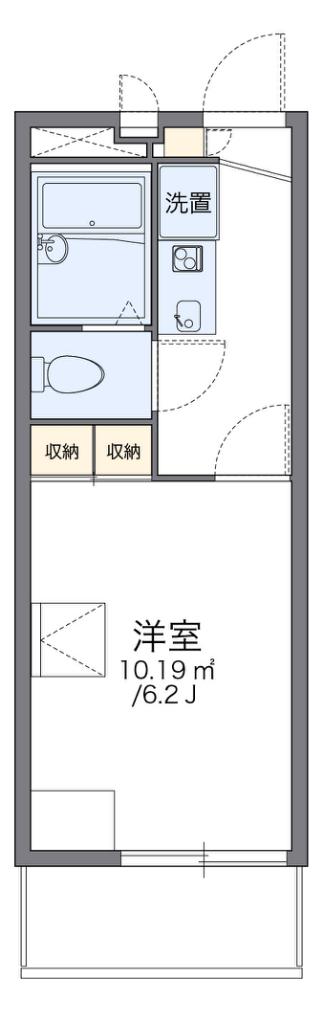 レオパレスアメニティ湘南(1K/2階)の間取り写真