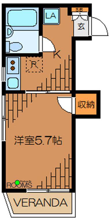DEARHOME(1K/1階)の間取り写真
