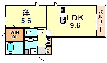 セジュール垂水ウエスト(1LDK/2階)の間取り写真
