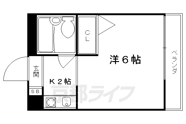 KINDII(1K/3階)の間取り写真